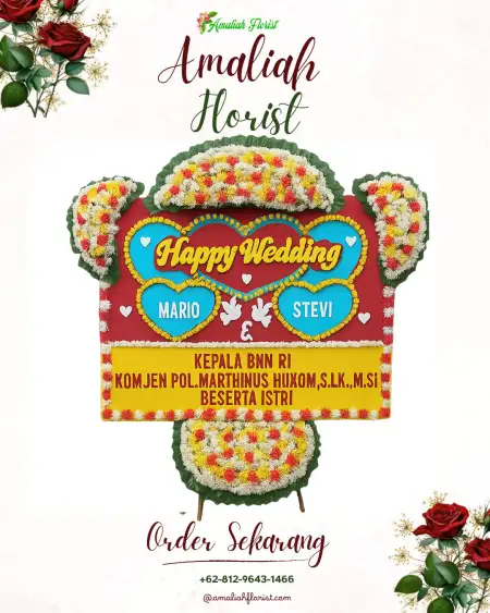 Papan Bunga Pernikahan Dasri